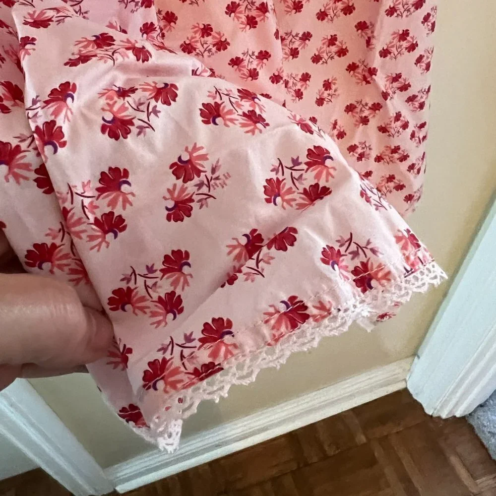 Hill House The Tiny Lottie Dress Pink Spaced Floral Cotton